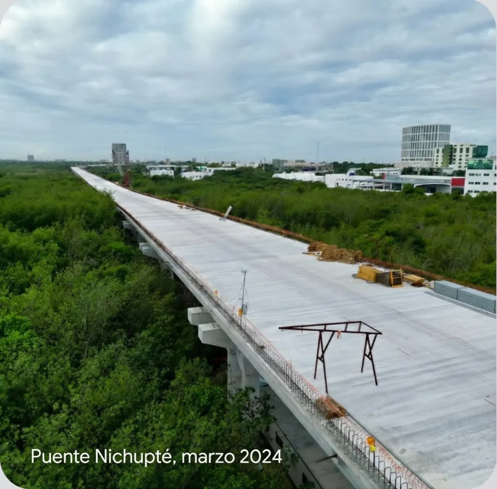 Puente Nichupté en construcción, Cancún (marzo 2024)
